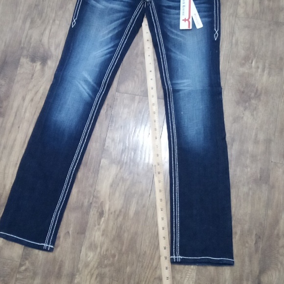 Rock Revival Women's 26 Straight Heather Embellished Shimmer NWT - Picture 11 of 12